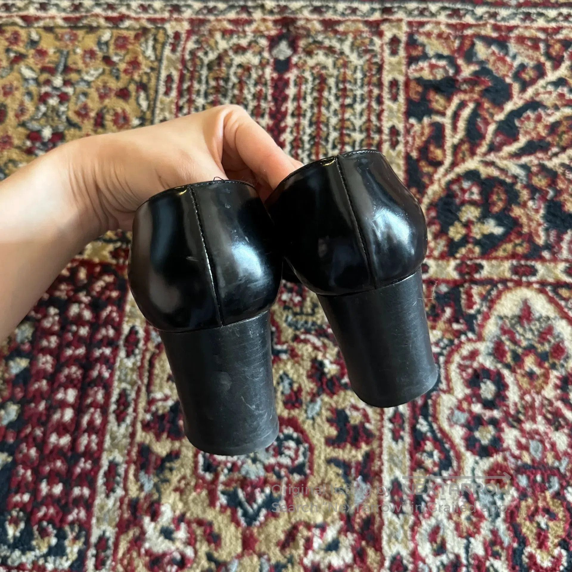 Gucci Gucci Black Gold Horsebit Heel Vintage 37.5. Size US 6.5 / IT 36.5 - 4 Thumbnail