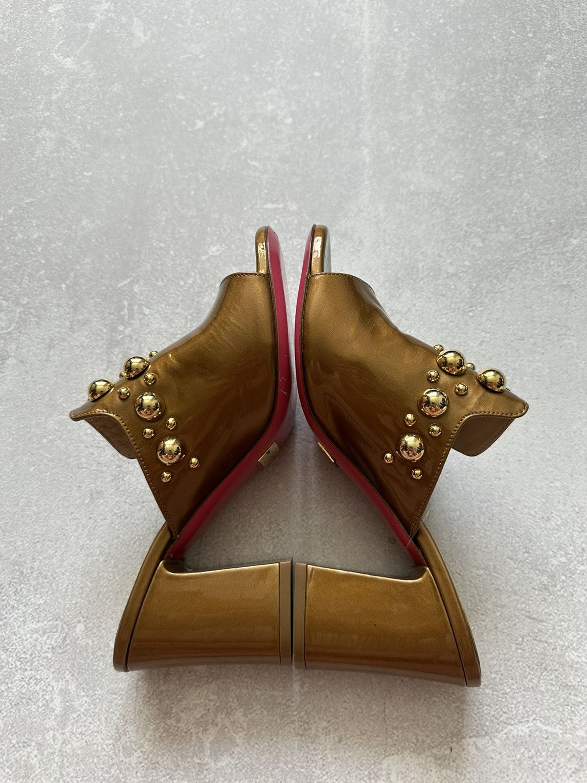 Versace versace 1969 shoes women platform gold size 38 made in Italy Size US 8 / IT 38 - 7 Thumbnail