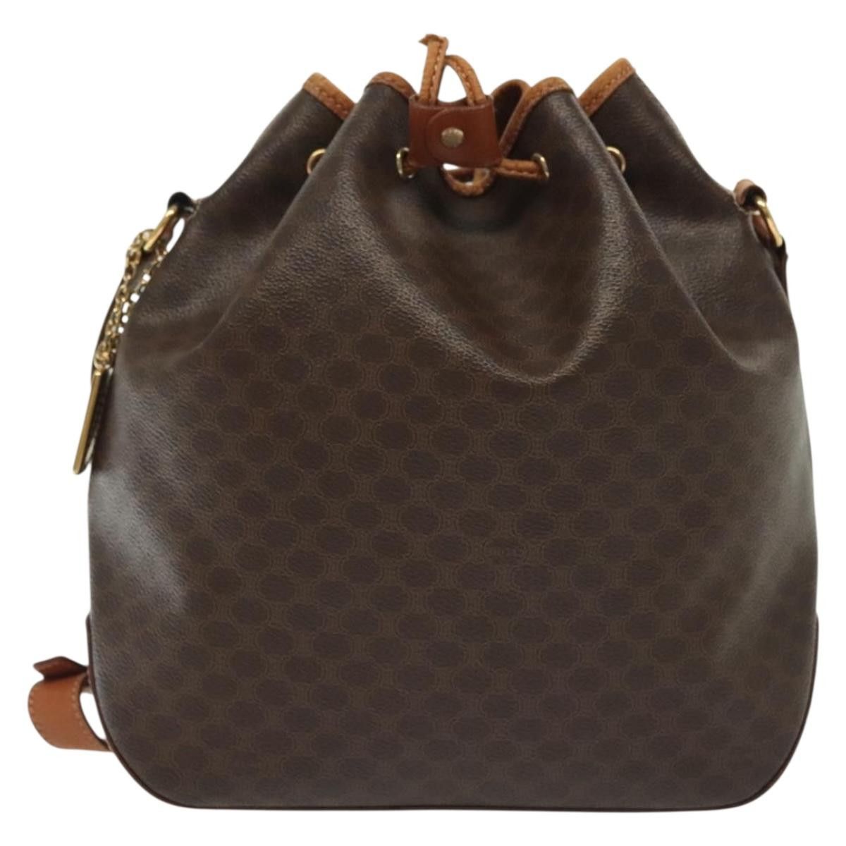 Celine CELINE Macadam Canvas Shoulder Bag Pvc Leather Brown Gold Size ONE SIZE - 2 Thumbnail