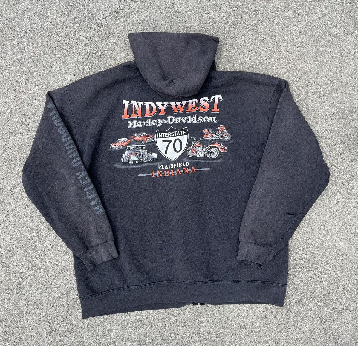 Harley Davidson Vintage 2001 Harley Davidson Zip Hoodie Sweatshirt Jacket Size US L / EU 52-54 / 3 - 2 Thumbnail