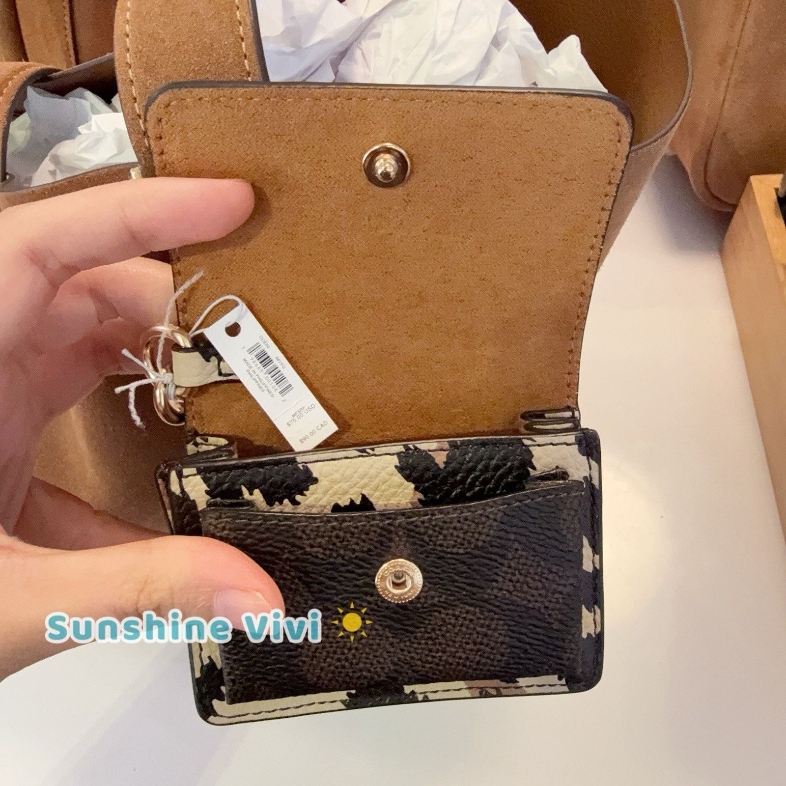 Coach NWT COACH Klare Bag Charm Leopard CCE82 Walnut（no bag） Size ONE SIZE - 5 Thumbnail