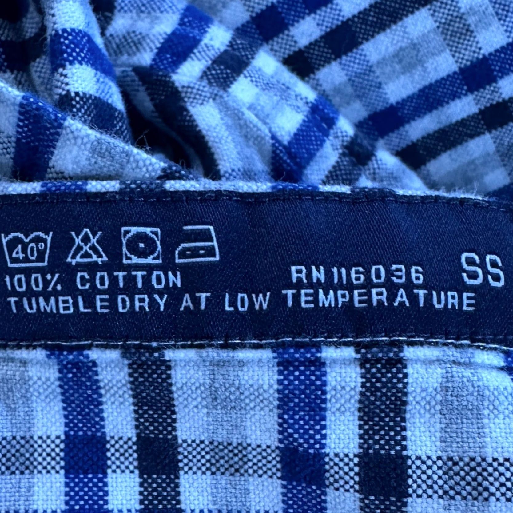 Charles Tyrwhitt Charles Tyrwhitt Blue Grey Flannel Shirt Mens Medium Extra Slim Fit Weekend Button-Up Size US M / EU 48-50 / 2 - 5 Thumbnail