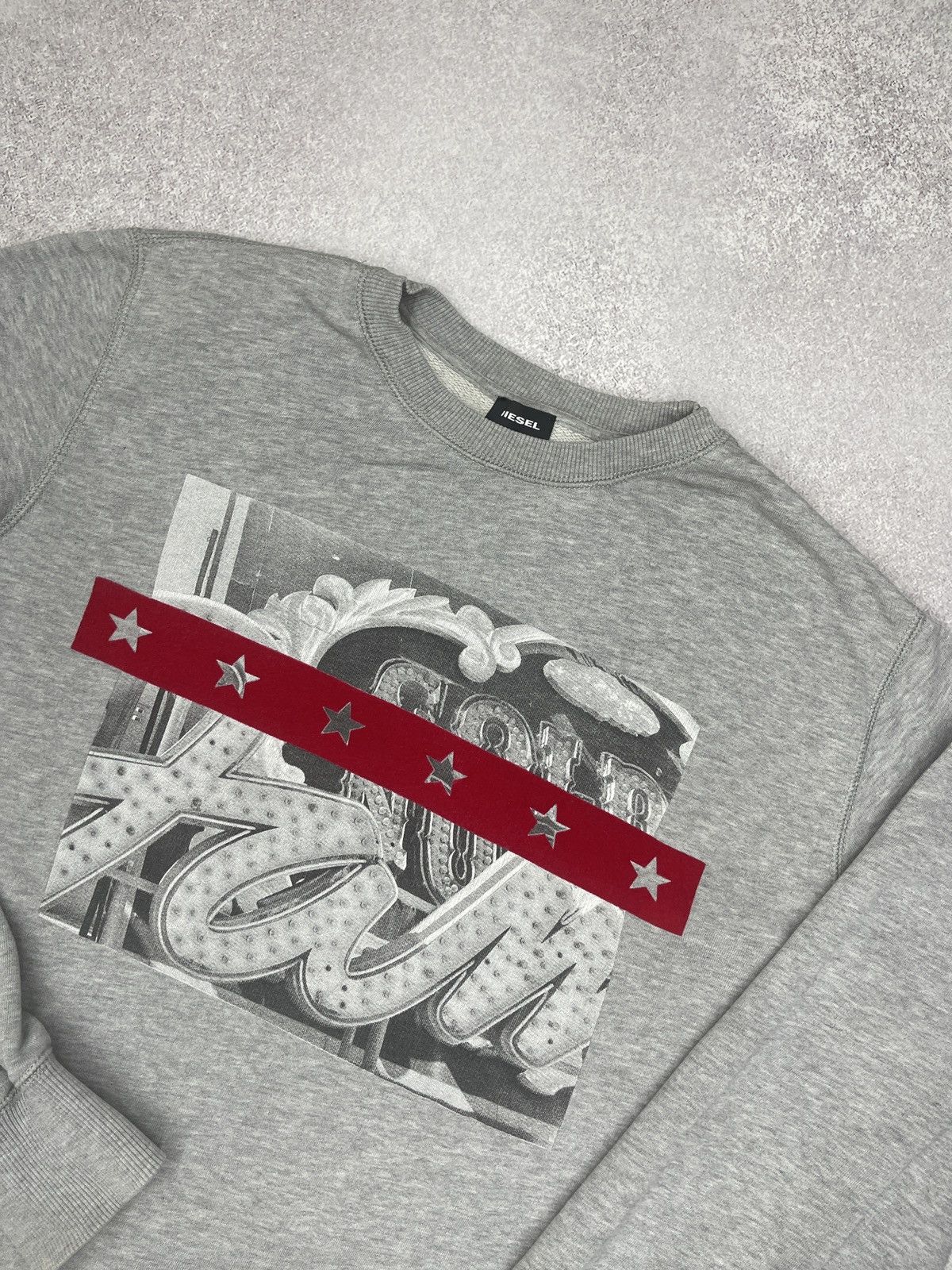Diesel Mens Diesel Only The Brave Sweatshirt Grey Big Logo Size M/L Size US M / EU 48-50 / 2 - 4 Thumbnail