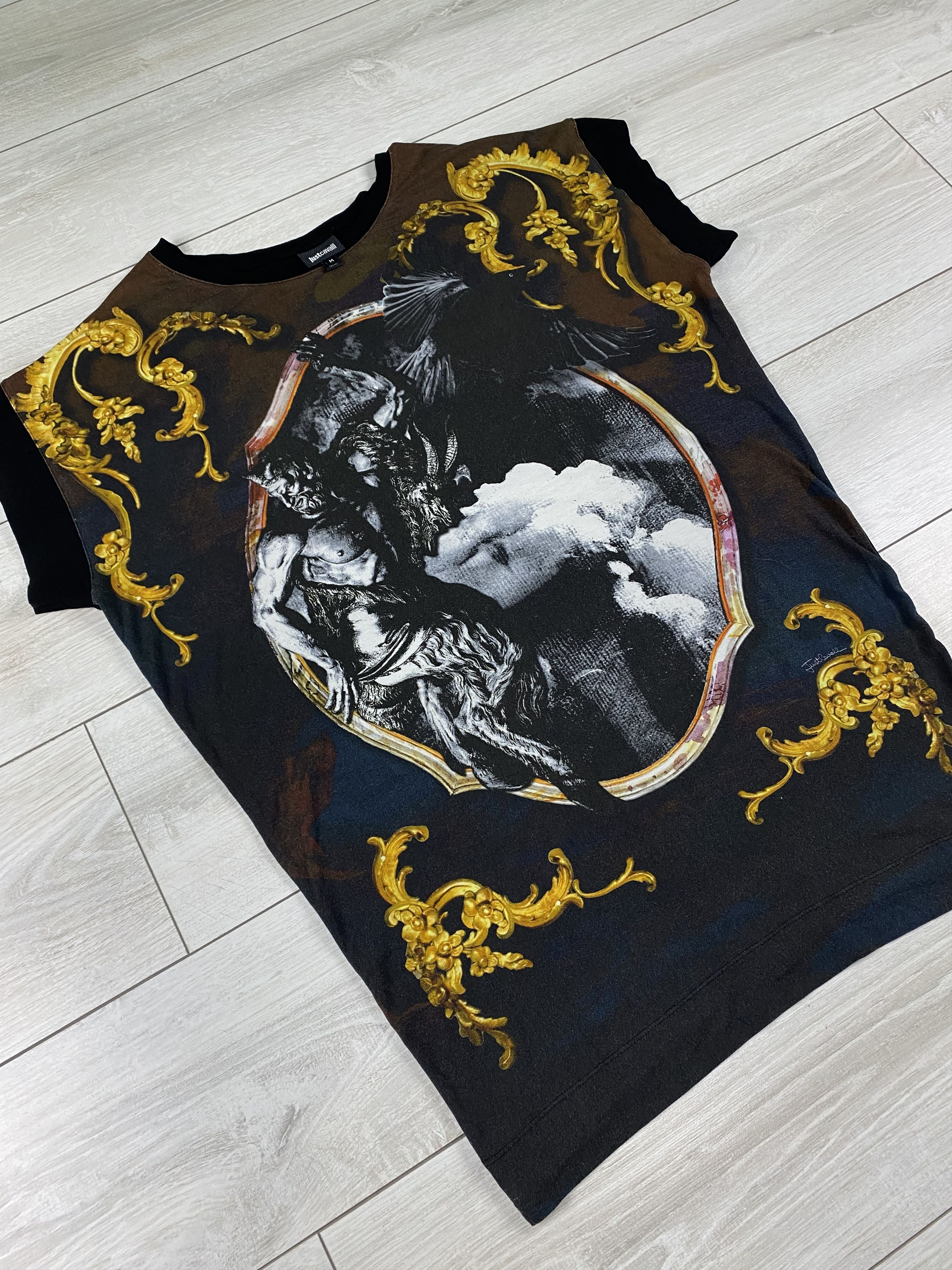 Roberto Cavalli Rare just cavalli womens baroque dress t-shirt toonique Size M / US 6-8 / IT 42-44 - 3 Thumbnail
