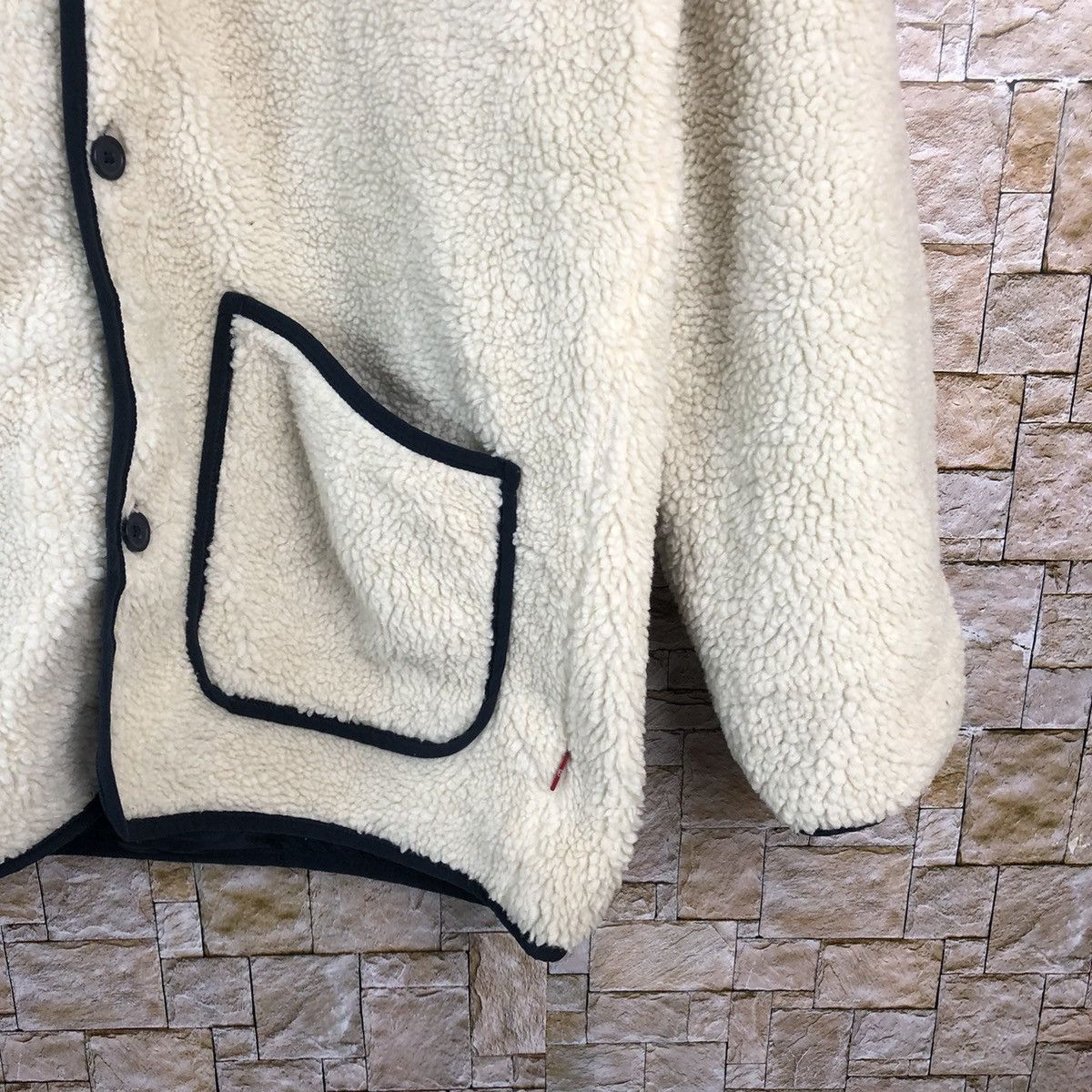 Levi's Levis vintage fleece White jacket cardigan Hoodie #A784 Size US S / EU 44-46 / 1 - 8 Thumbnail