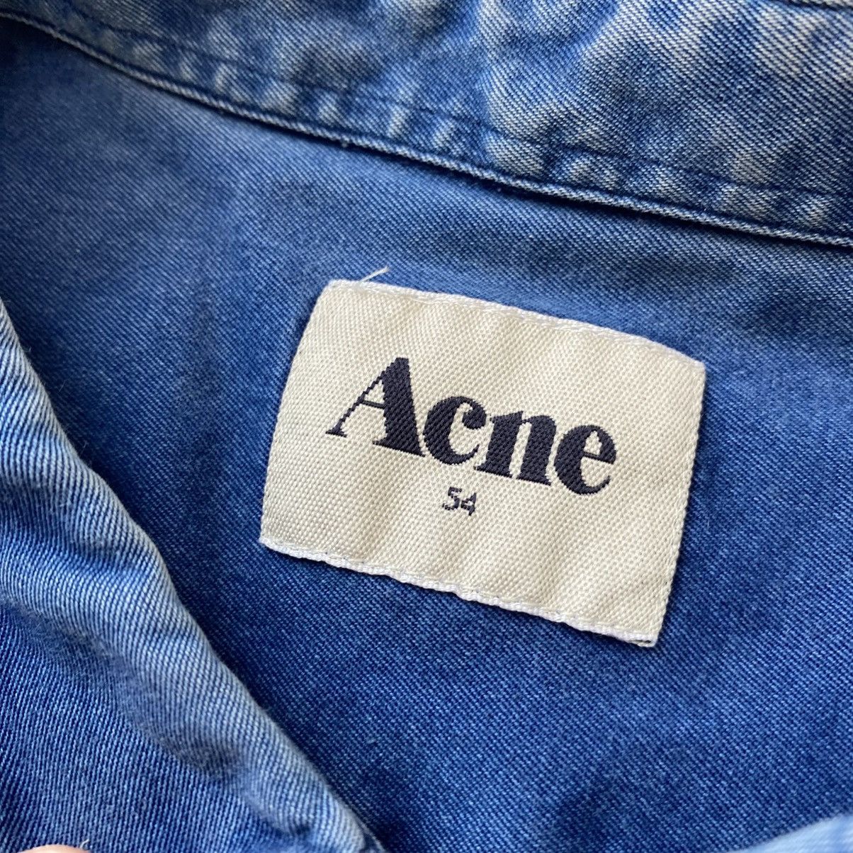 Acne Studios Luxury Acne Studios Small logo basic denim button up shirt Size US M / EU 48-50 / 2 - 7 Thumbnail