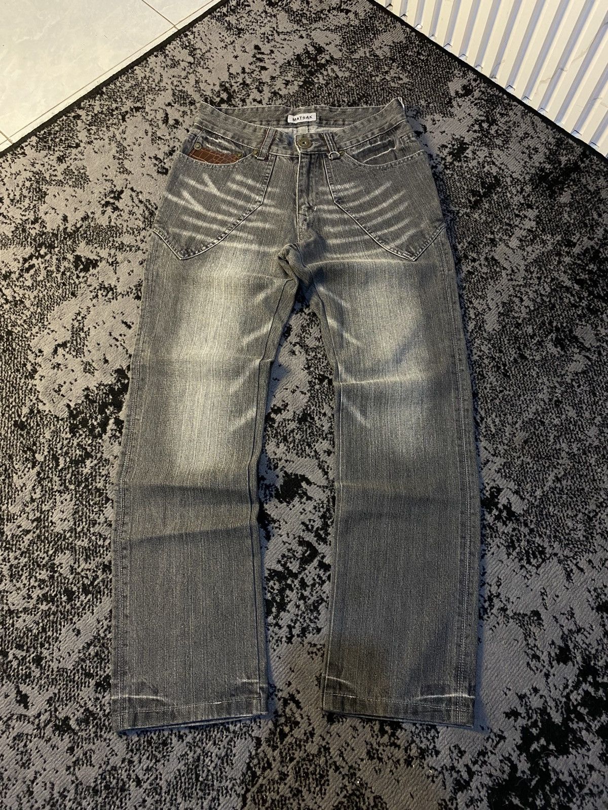 If Six Was Nine 2000s Obelisk Matsak Crocodile Jeans 🔥 Size US 31 - 3 Thumbnail