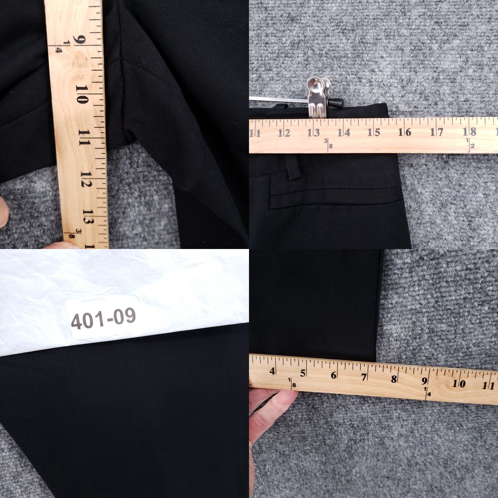 Calvin Klein Calvin Klein Pants Womens 6 Black Cropped Mid-Rise Straight Flat Front Casual Size 28" / US 6 / IT 42 - 9 Thumbnail
