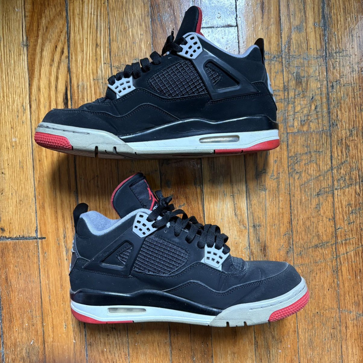 Jordan Brand Air Jordan 4 Retro OG Bred 2019 SIZE 8.5 Black (NO BOX) Size US 8.5 / EU 41-42 - 2 Thumbnail