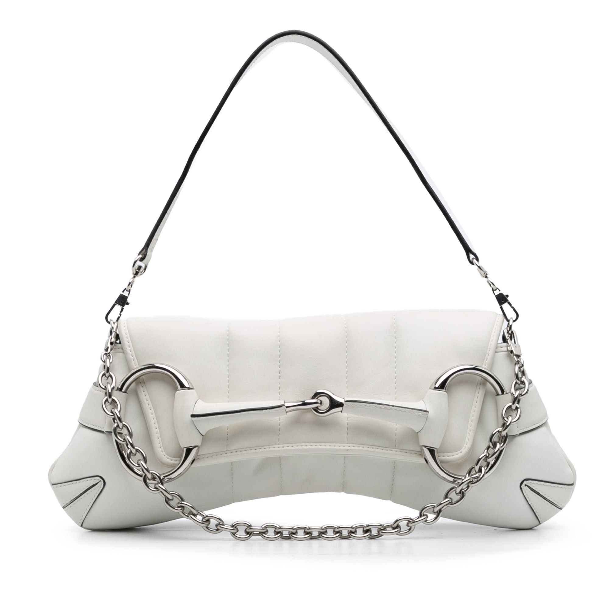 Gucci Small Leather Horsebit Chain Satchel Size ONE SIZE - 1 Thumbnail