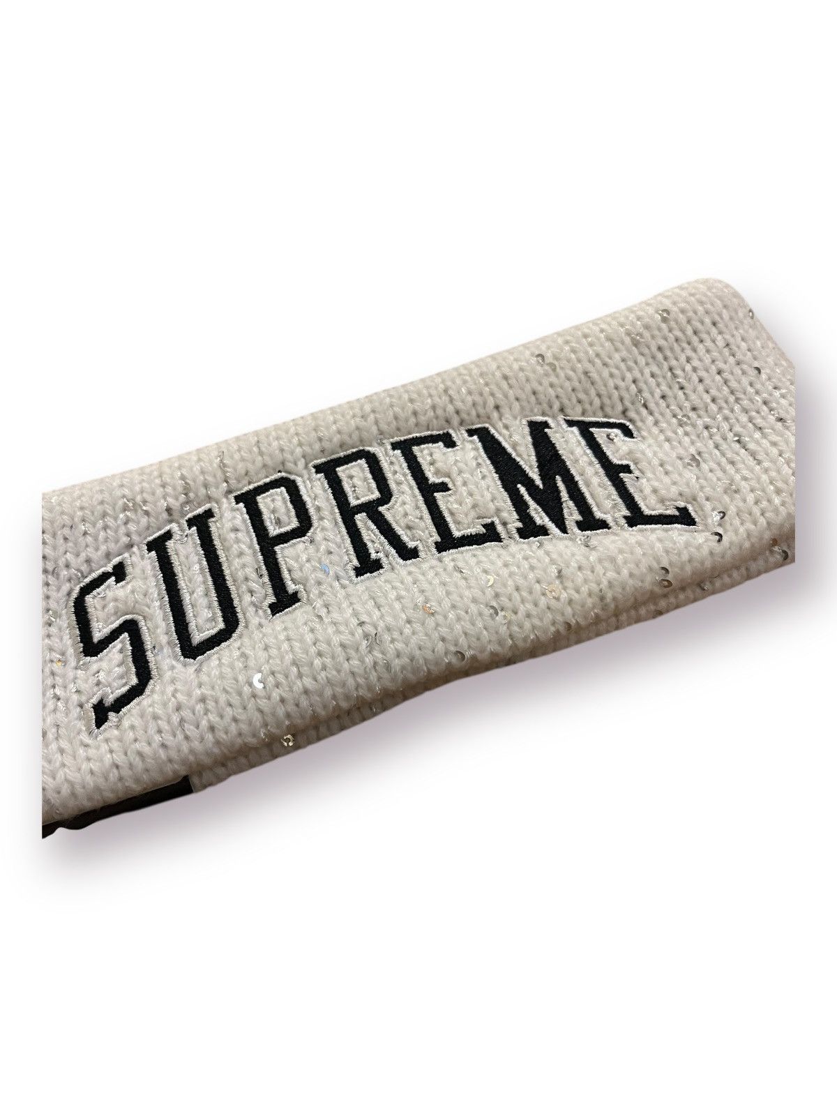 New Era × Supreme Supreme New Era Sequin Arc Logo Headband Size ONE SIZE - 2 Thumbnail