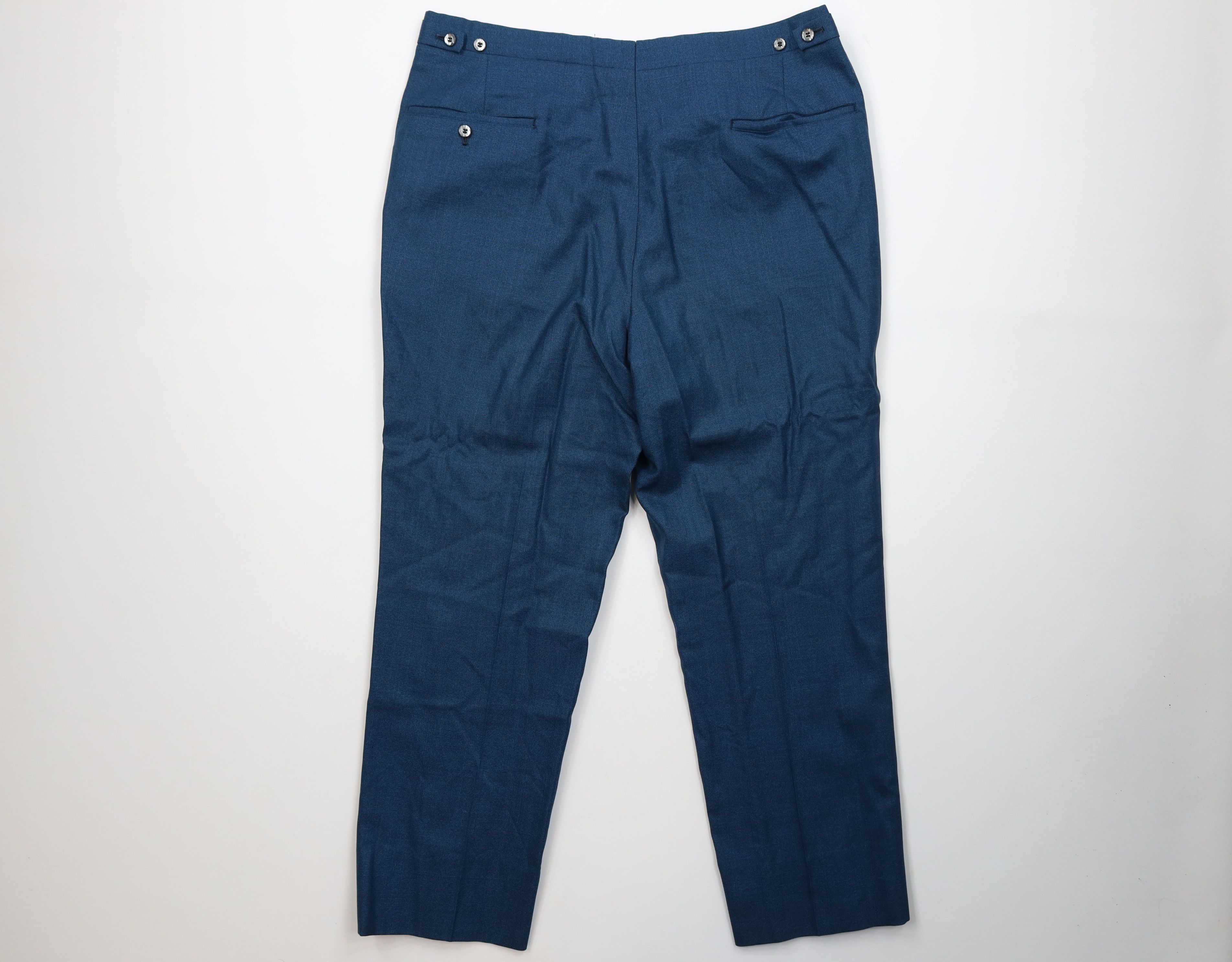 Vintage Vintage 50s Streetwear Gabardine Blend Chino Pants Blue USA Size US 36 / EU 52 - 8 Thumbnail