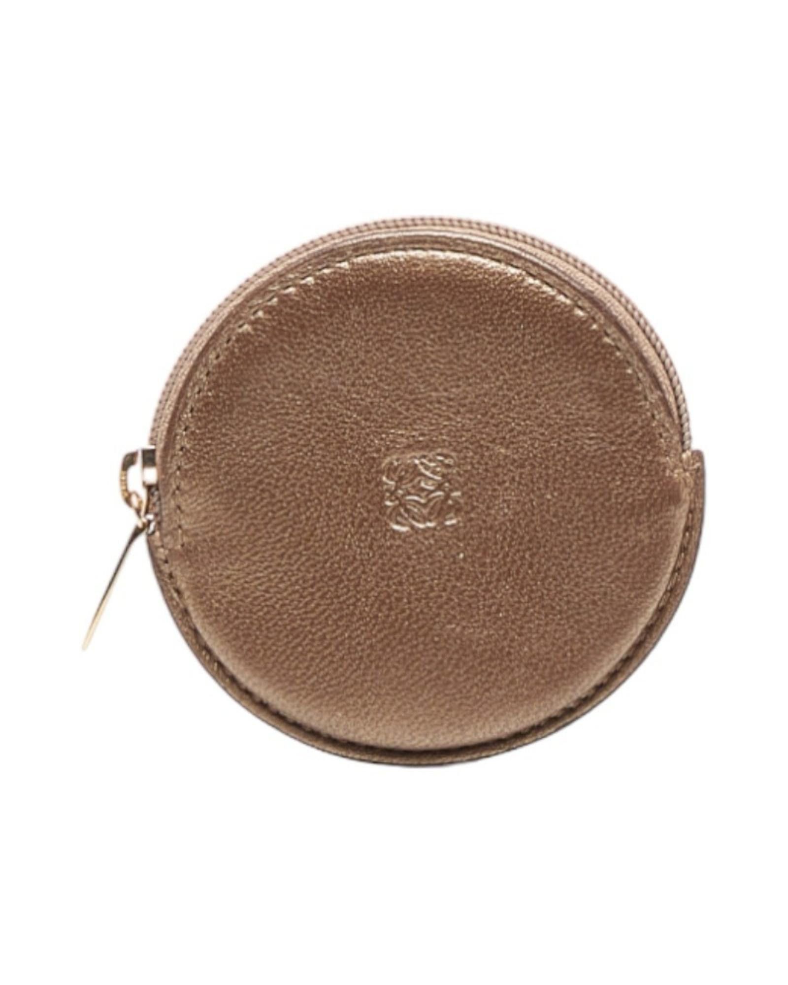 image of Loewe Coin Purse/coin Case - Brown Leather, Women's