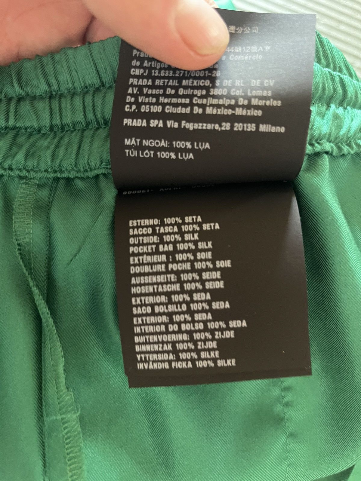 Prada Prada casual green silk pajama drawstring pants Size US 33 - 10 Thumbnail