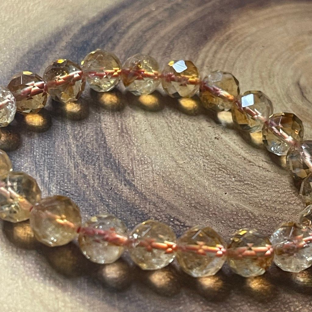 Other Citrine faceted natural beads beaded stretch bracelet new 7. Size ONE SIZE - 9 Thumbnail