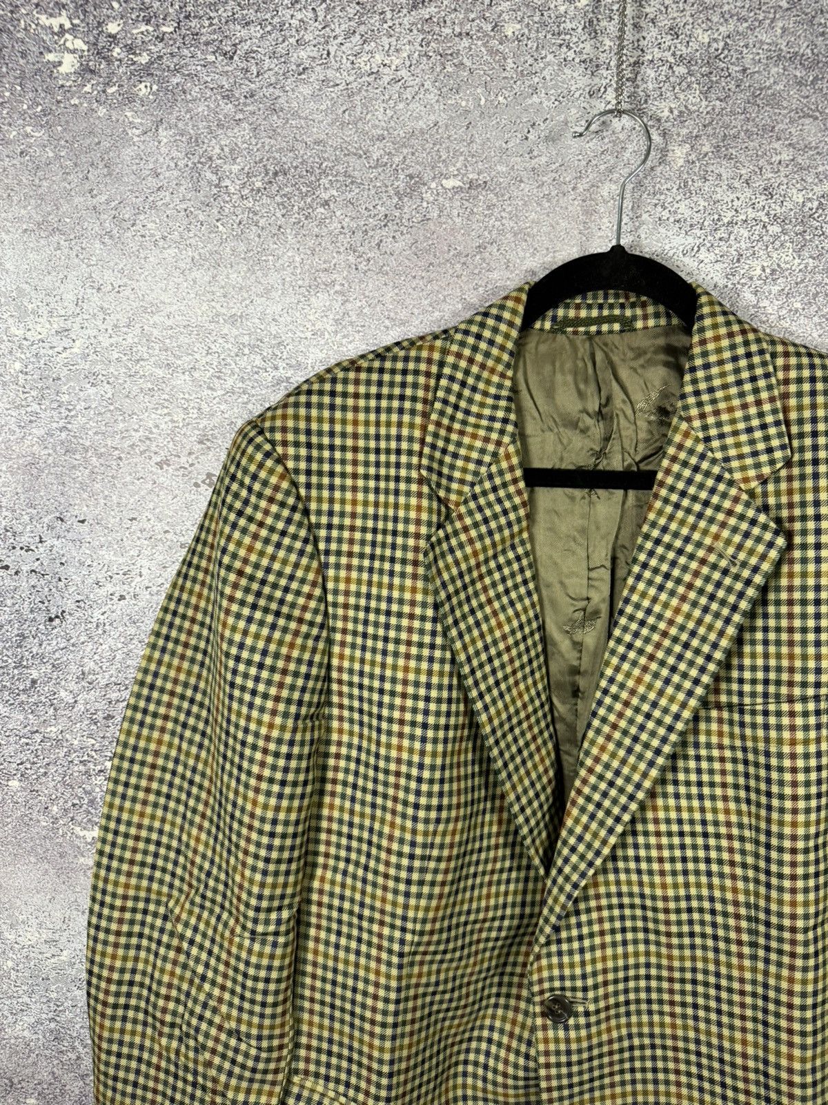 Burberry × Vintage Burberry’s Vintage Plaid Check Blazer Oldmoney Men’s Large Size 44R - 4 Thumbnail