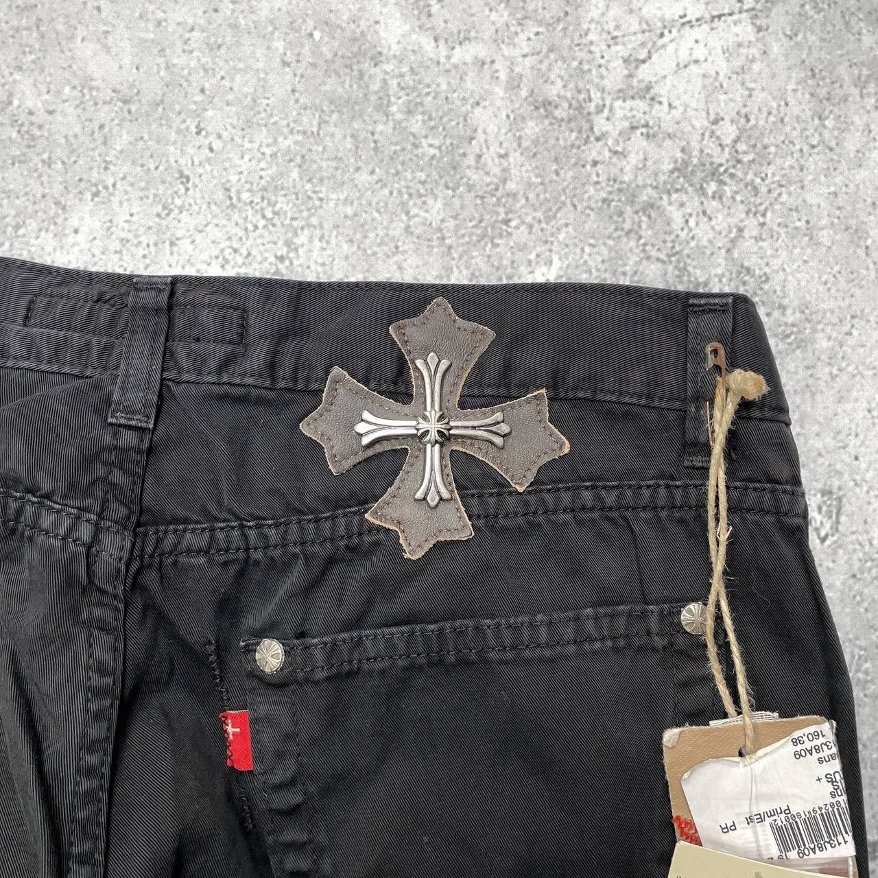 Vintage Vintage 2000s Olis Plus Chrome Cross Style Straight Pants Size US 34 / EU 50 - 15 Thumbnail