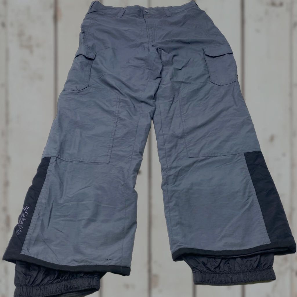 Vintage Columbia Cargo Pants Mens Large 36x32 Gray Black Elastic Waist Hiking Outdoor Pants Mens Gray-Columbia Cargo Outdoor Hiking 90s? Size US 36 / EU 52 - 1 Thumbnail