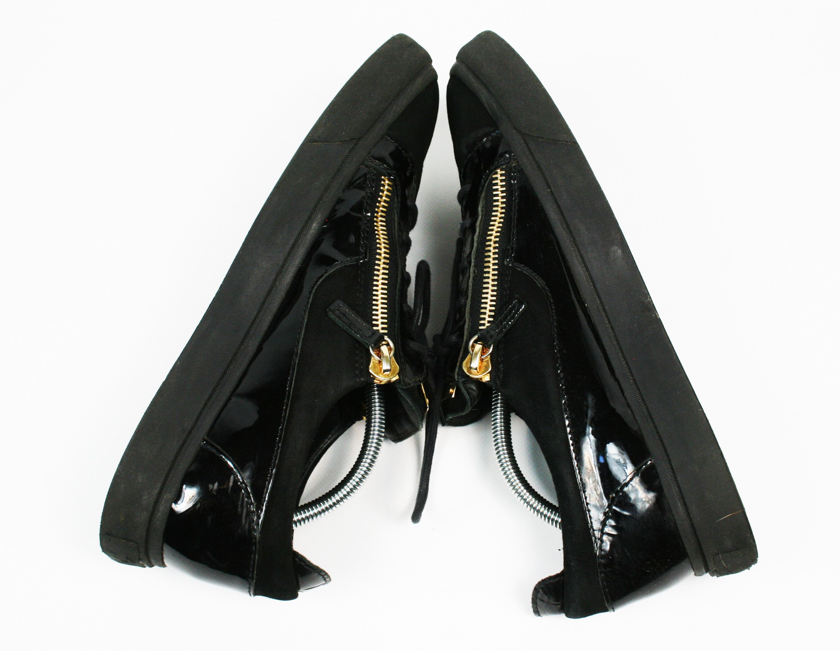 Giuseppe Zanotti May London Zippers Suede Leather Low Sneakers Size US 11 / EU 44 - 6 Thumbnail
