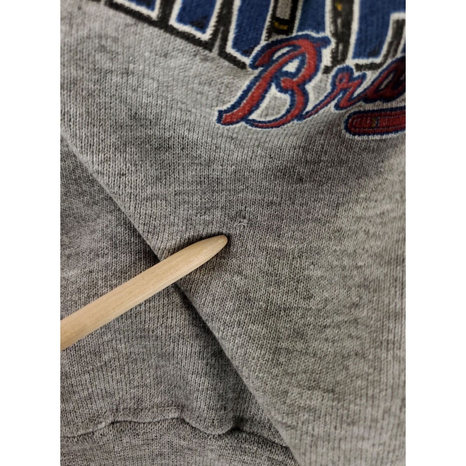 Starter VINTAGE Starter Sweatshirt Atlanta Braves 1995 World Series Made USA Mens XL Gray Pullover Shirt Mens XL Size US XL / EU 56 / 4 - 4 Thumbnail
