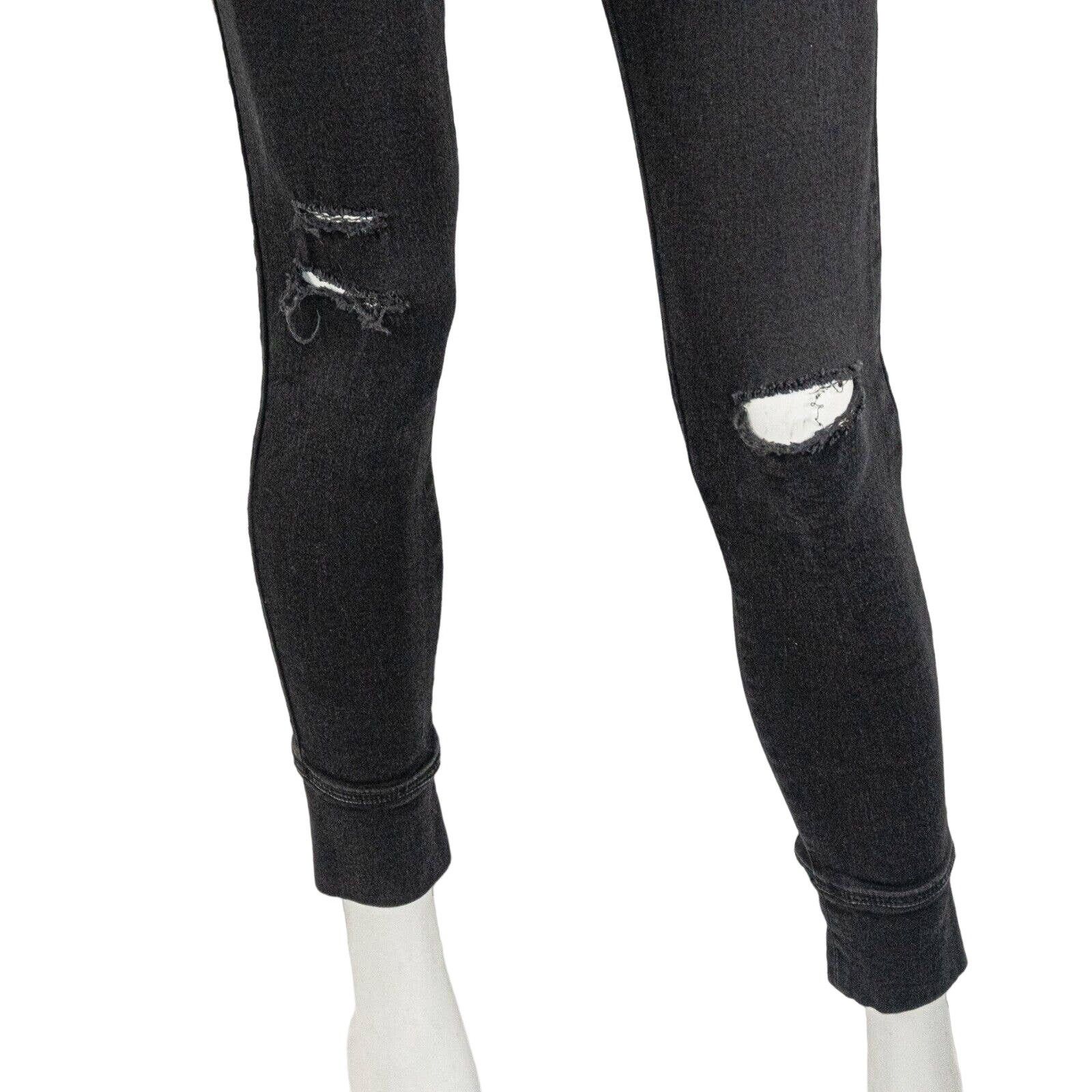 The Kooples The Kooples Black Jean Joggers ripped Distressed drawstring Size 24" / US 00 / IT 34 - 7 Thumbnail