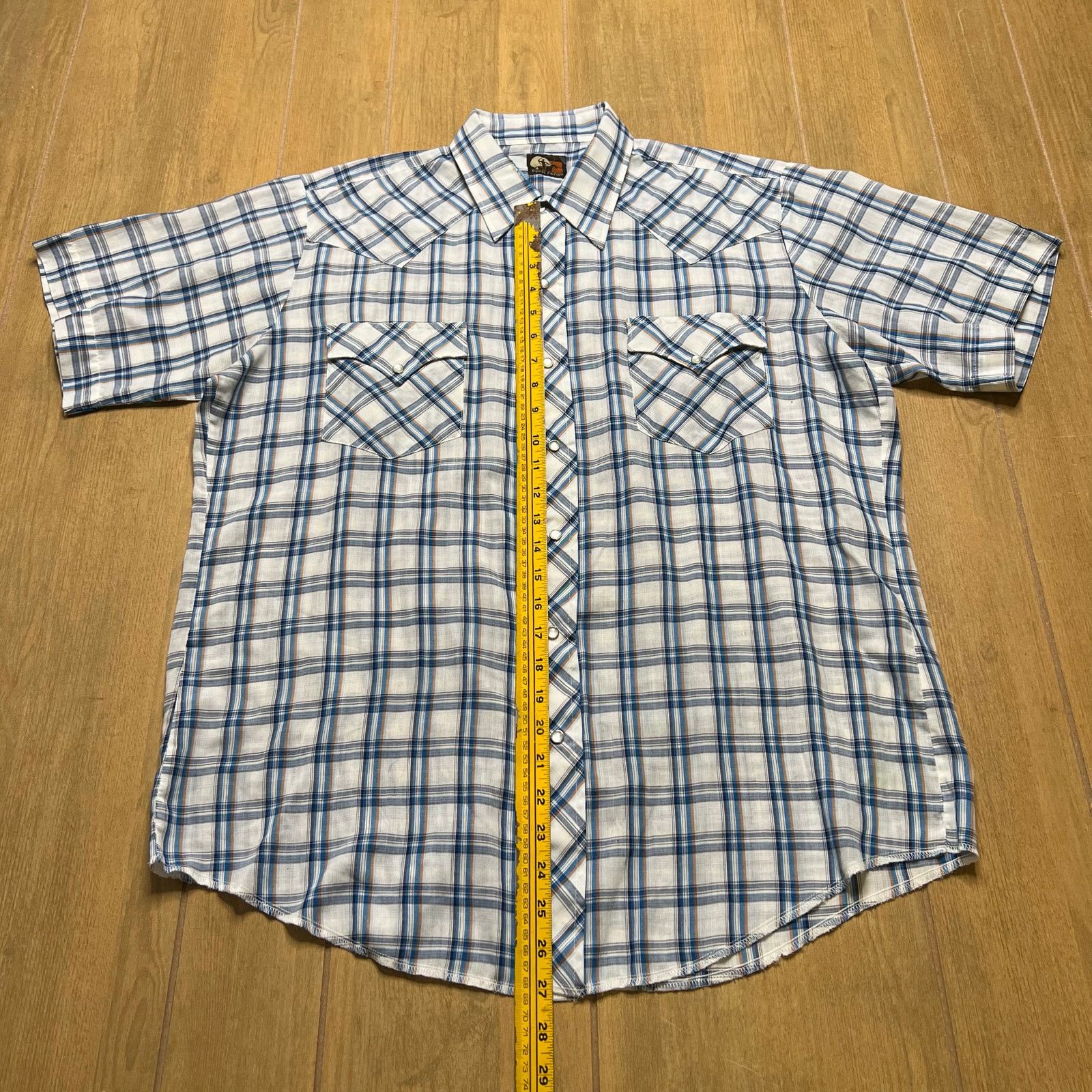 Vintage Vintage Open Range long-sleeve western plaid snap shirt XL Size US XL / EU 56 / 4 - 4 Thumbnail