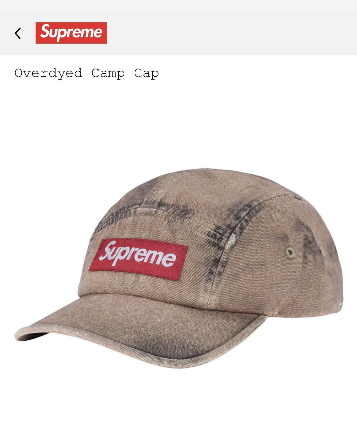 Supreme Overdyed camp cap Size ONE SIZE - 1 Thumbnail