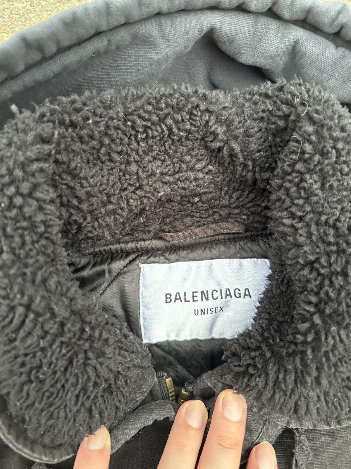 Balenciaga Destroyed Black Bomber Unity