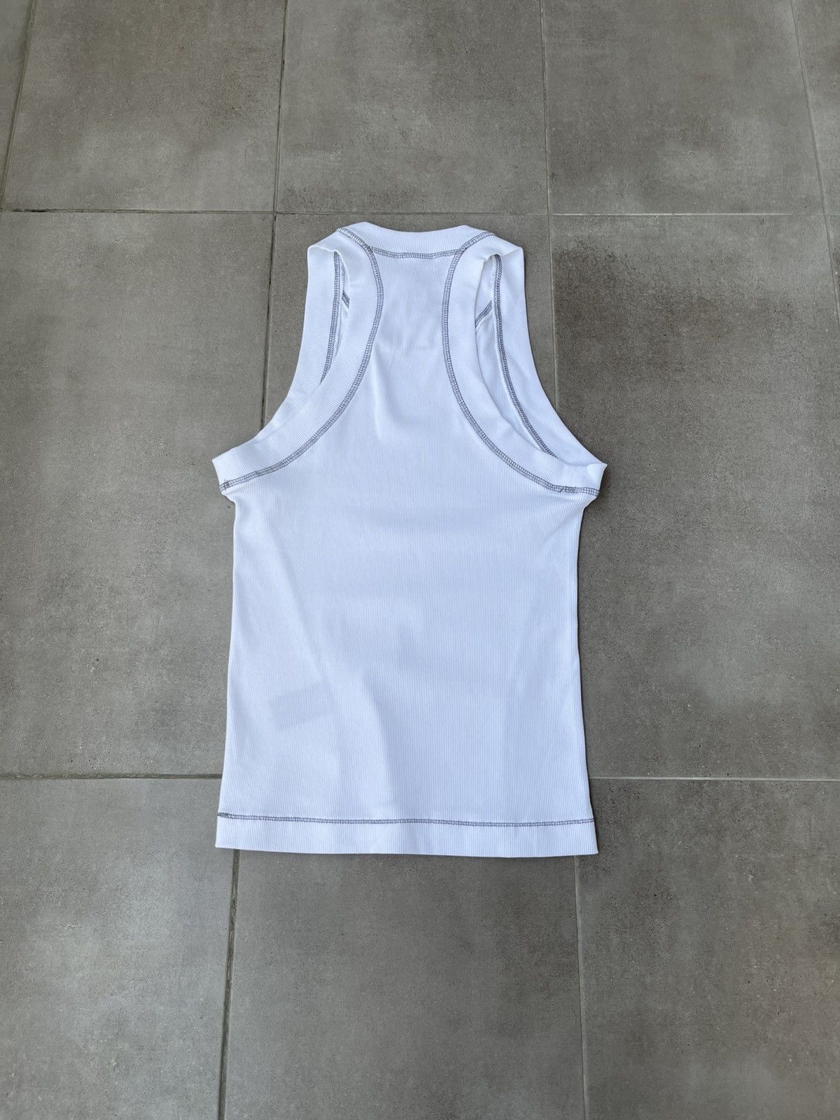 Saul Nash !DS! SS23 Saul Nash White Overlock Stitch Tank Top Size US M / EU 48-50 / 2 - 10 Thumbnail