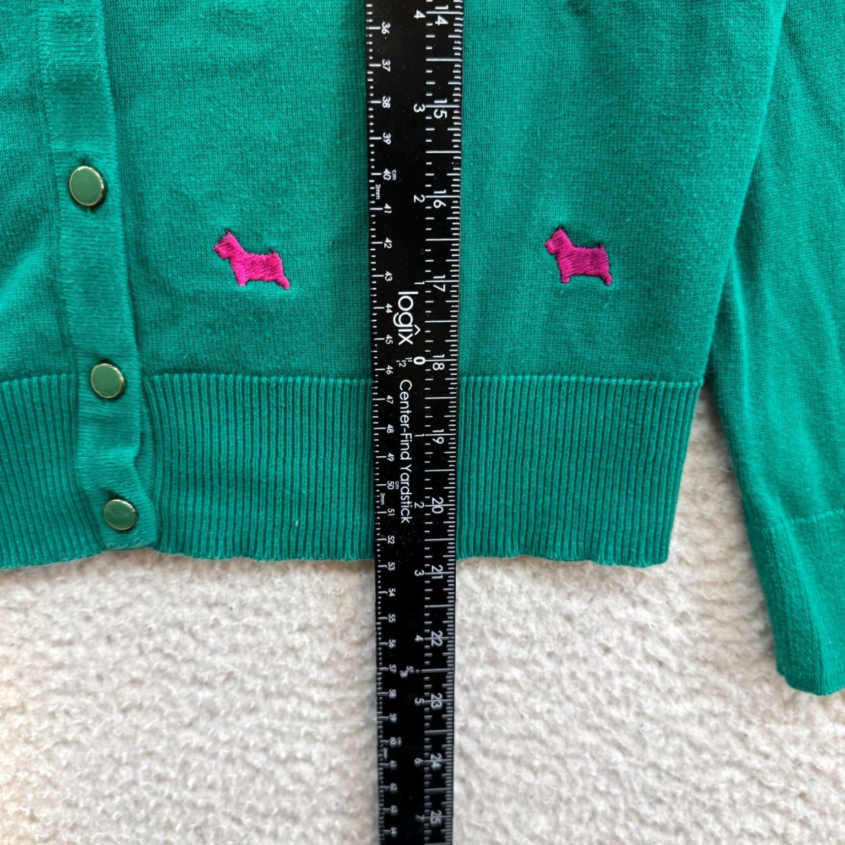 Charter Club VINTAGE Charter Club Christmas Cardigan Sweater M Women Crew Neck Green Knit Cotton Blend Terrier Dog Preppy Mens? Size M / US 6-8 / IT 42-44 - 7 Thumbnail