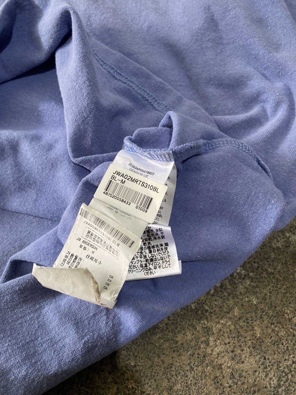 JW Anderson J.W.Anderson Denime Blue Short Sleeve T-Shirt Size US M / EU 48-50 / 2 - 4 Thumbnail