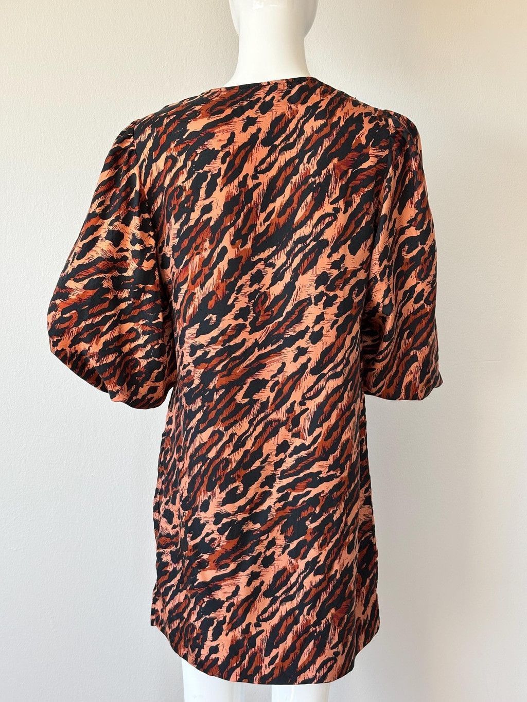 Sandro Sandro Paris Silk Leopard Print Mini Dress Designer Size M / US 6-8 / IT 42-44 - 5 Thumbnail