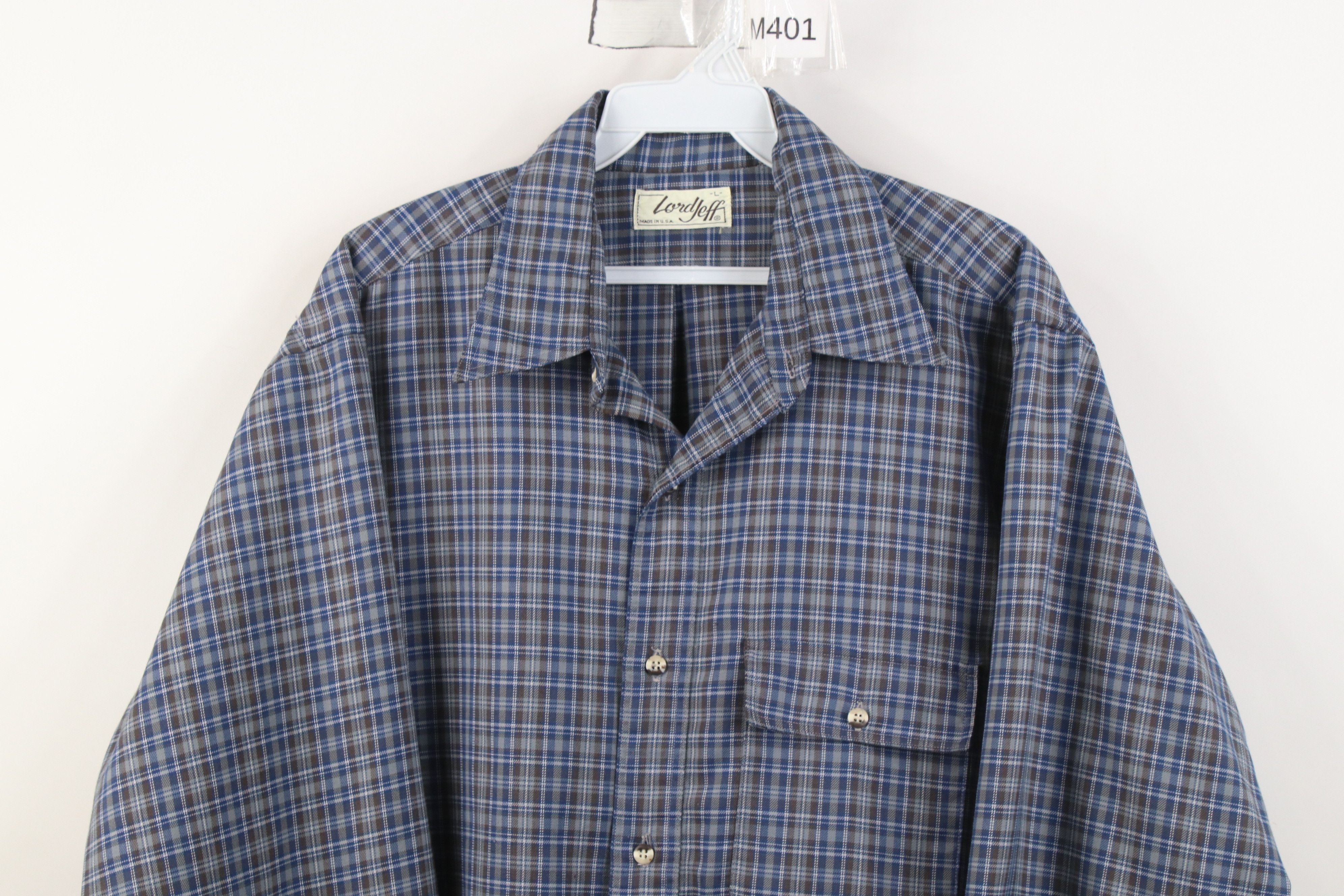 Vintage Vintage 70s Streetwear Collared Button Shirt Plaid USA Size US L / EU 52-54 / 3 - 2 Thumbnail