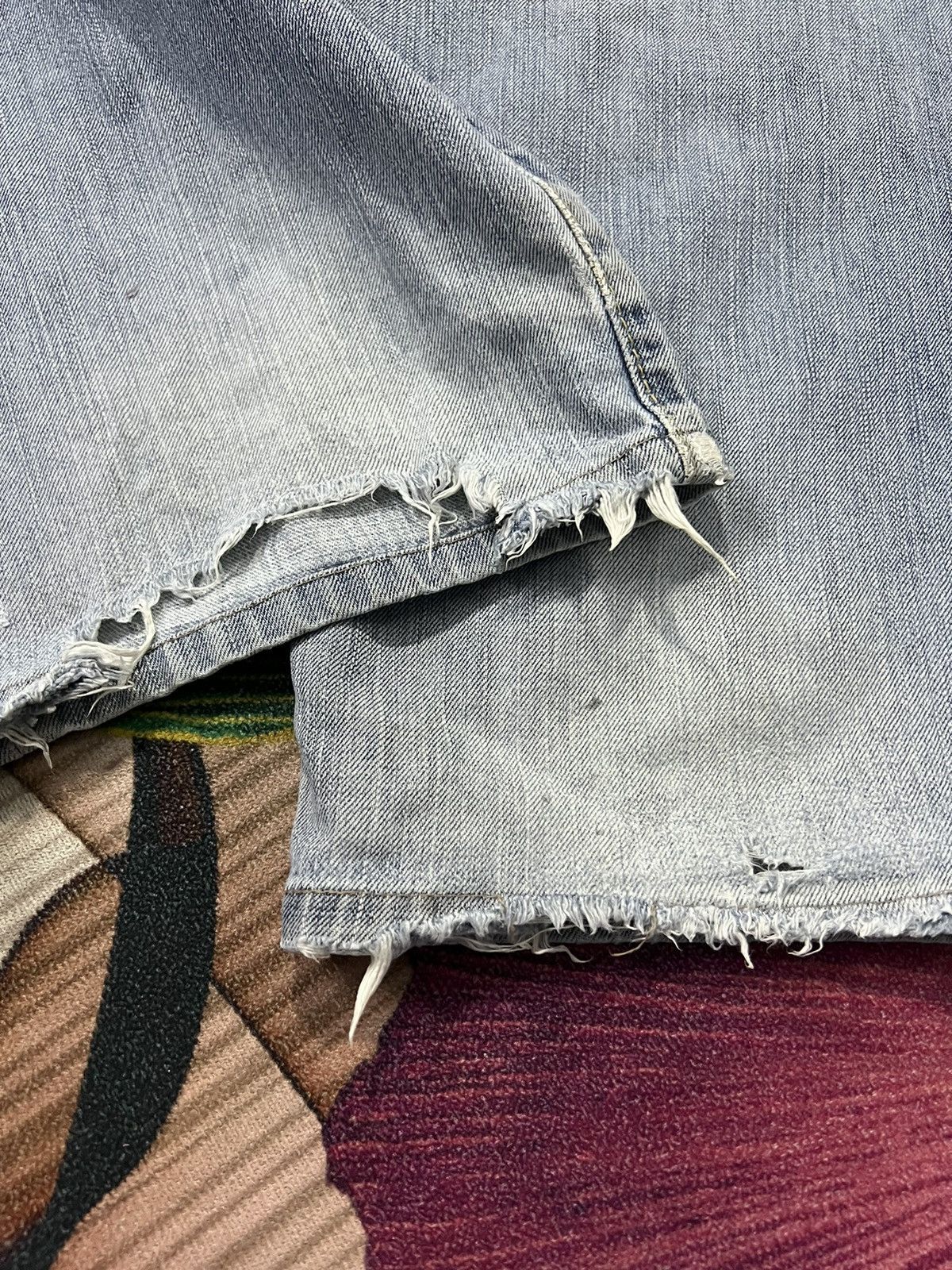 Edwin × If Six Was Nine 💥Baggy💥VINTAGE EDWIN 505z SELVEDGE DISTRESSED BAGGY JEANS Size US 33 - 6 Thumbnail