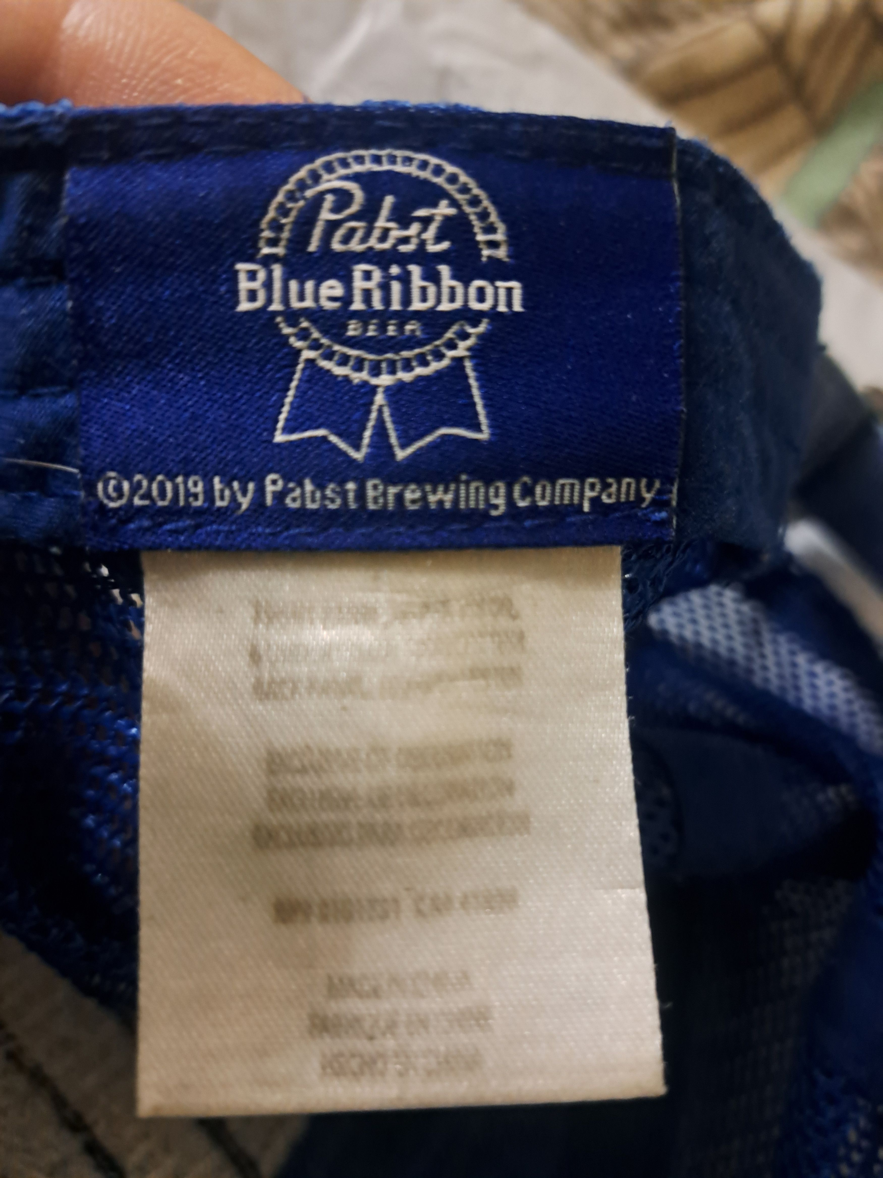 Pabst Blue Ribbon PBR embroidered logo trucker hat Size ONE SIZE - 3 Thumbnail