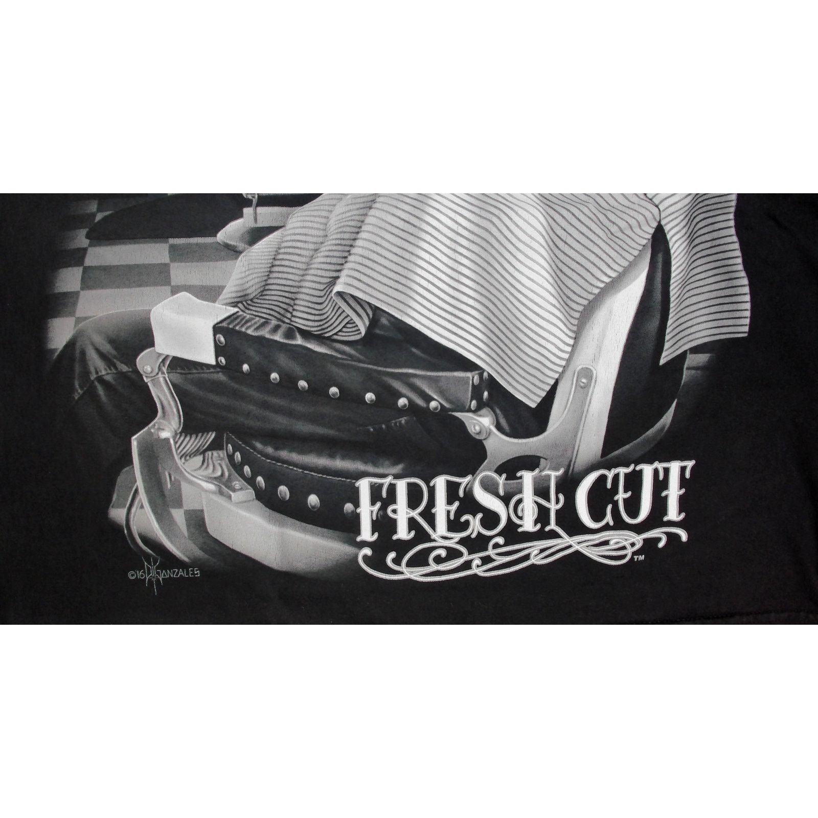 Other David Gonzales Art DGA "Fresh Cut" Skull Barber Graphic Tee Size US XXL / EU 58 / 5 - 5 Thumbnail
