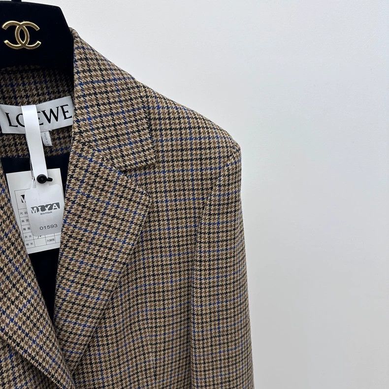 Loewe LOEWE A thousand bird checkered dress jacket Size XXS / US 00 / IT 34 - 4 Thumbnail