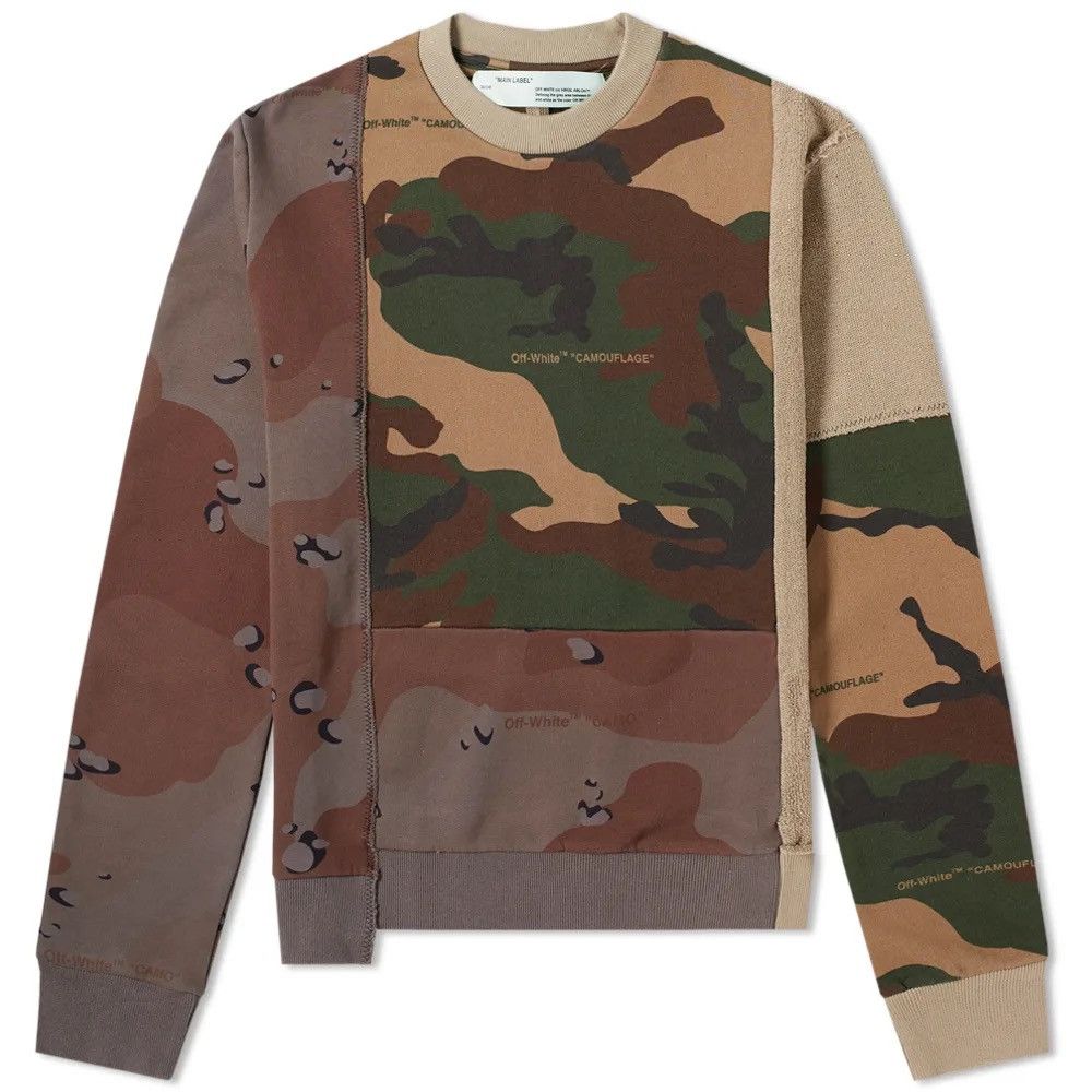 Off-White Off White Reconstructed Camo Crewneck Size US XXS / EU 40 - 5 Thumbnail