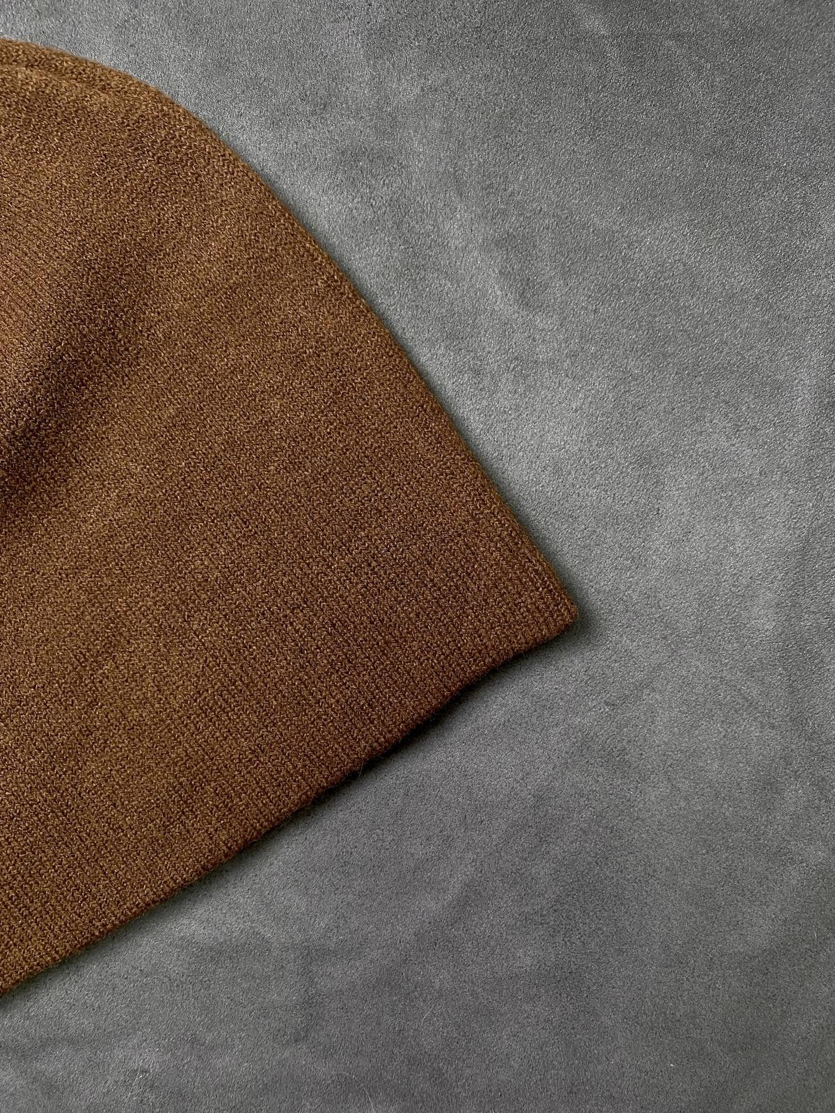 Japanese Brand Rare Amari Studios Graphic No Cuff Knit Brown Beanie OS Size ONE SIZE - 6 Thumbnail