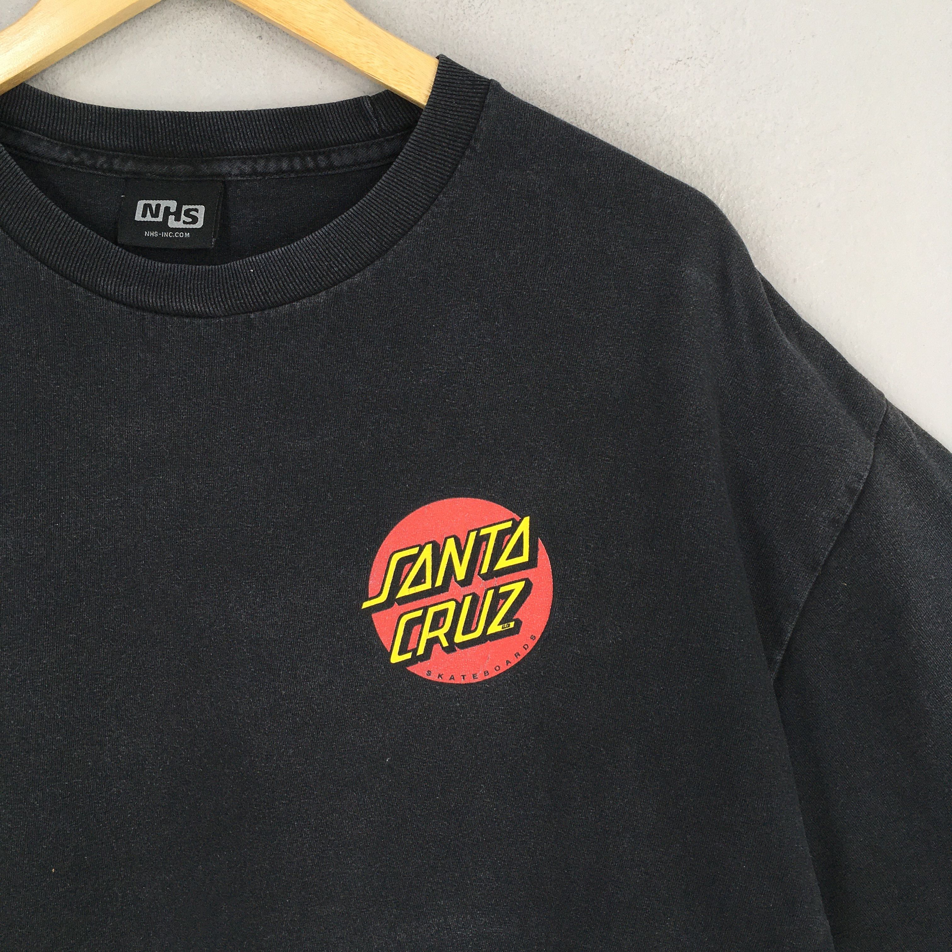 Santa Cruz Skateboards × Vintage Vintage 90's Skate Cruz Skateboards Black T shirt Medium Size US M / EU 48-50 / 2 - 7 Thumbnail