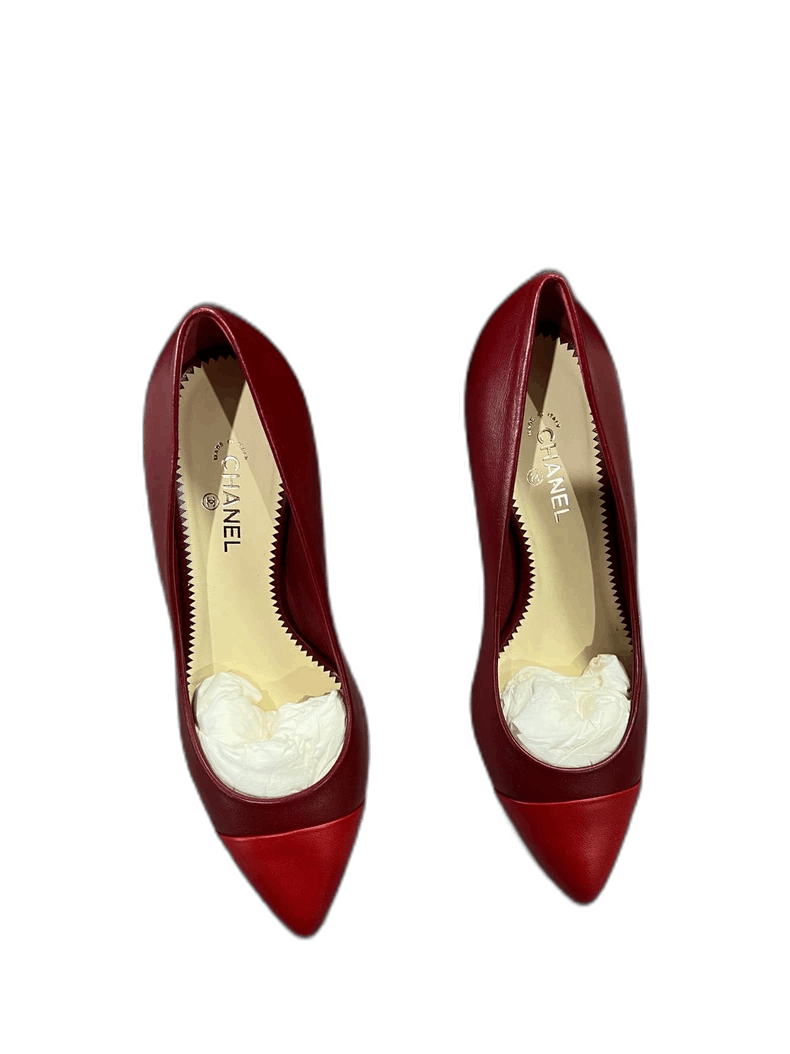 Chanel Colorblock Pearl High Heels-yf