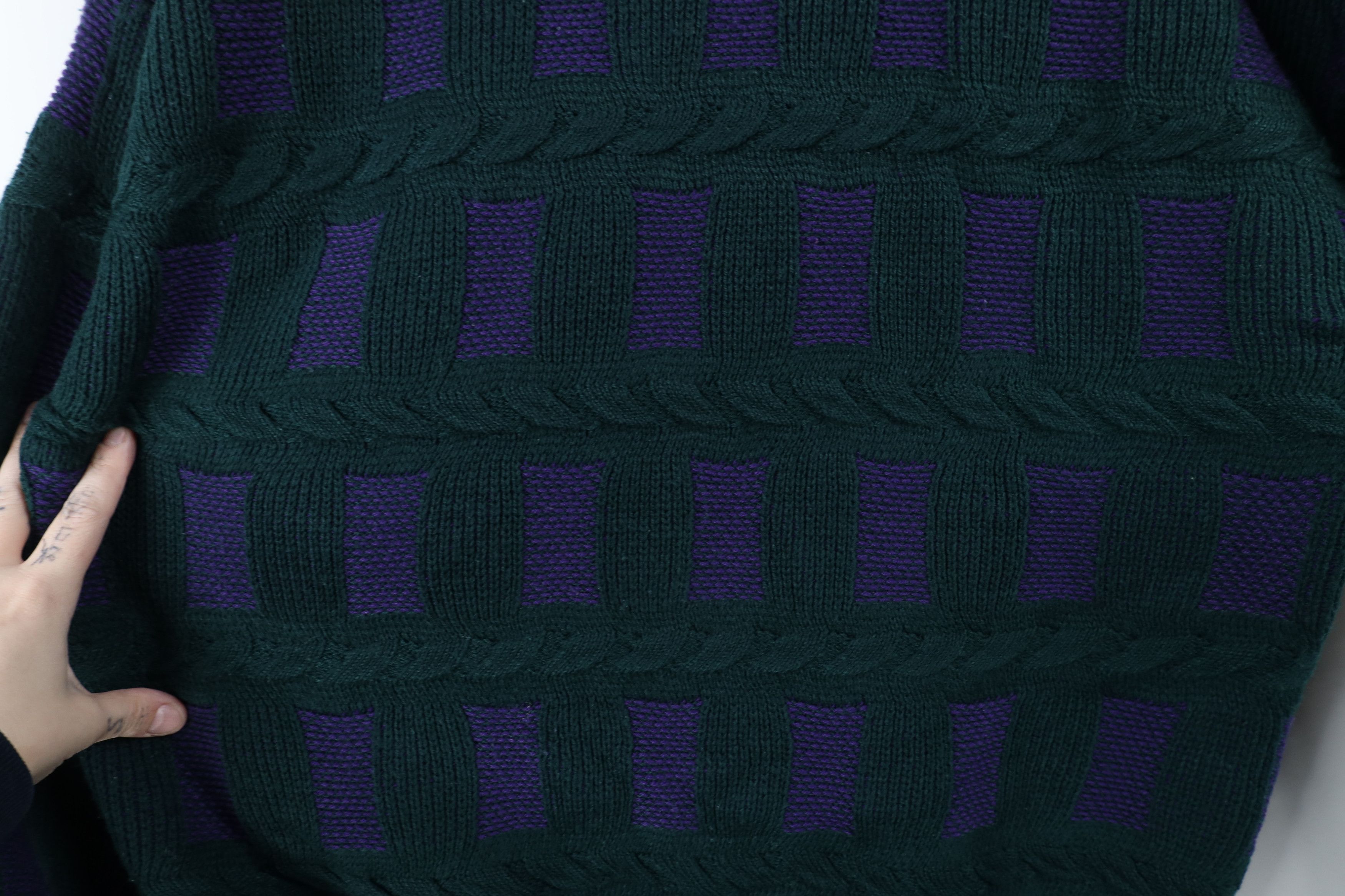 Vintage Vintage 90s Streetwear Chunky Cable Knit Crewneck Sweater Size XL / US 12-14 / IT 48-50 - 7 Thumbnail
