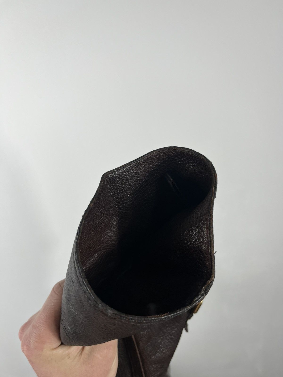 Prada Prada Brown Leather Knee High Boots Block Heel Vintage EU 36 Size US 5 / IT 35 - 19 Thumbnail
