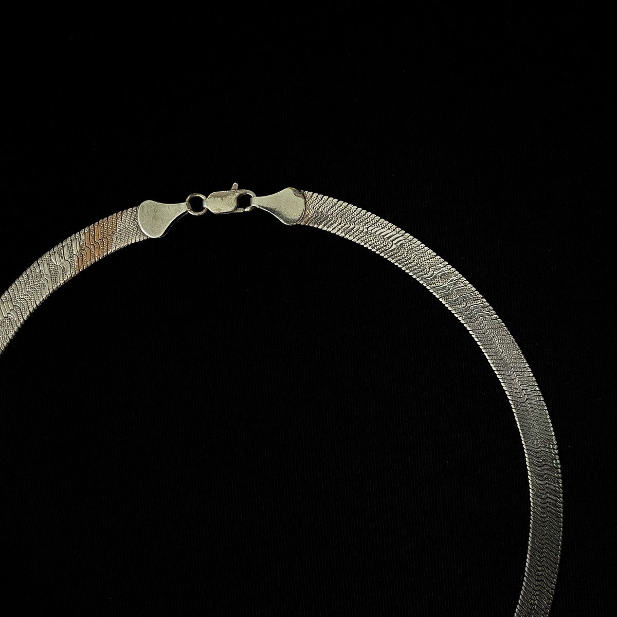 Designer Vintage 1980s Nike Italy Herringbone Chain Necklace Size ONE SIZE - 5 Thumbnail