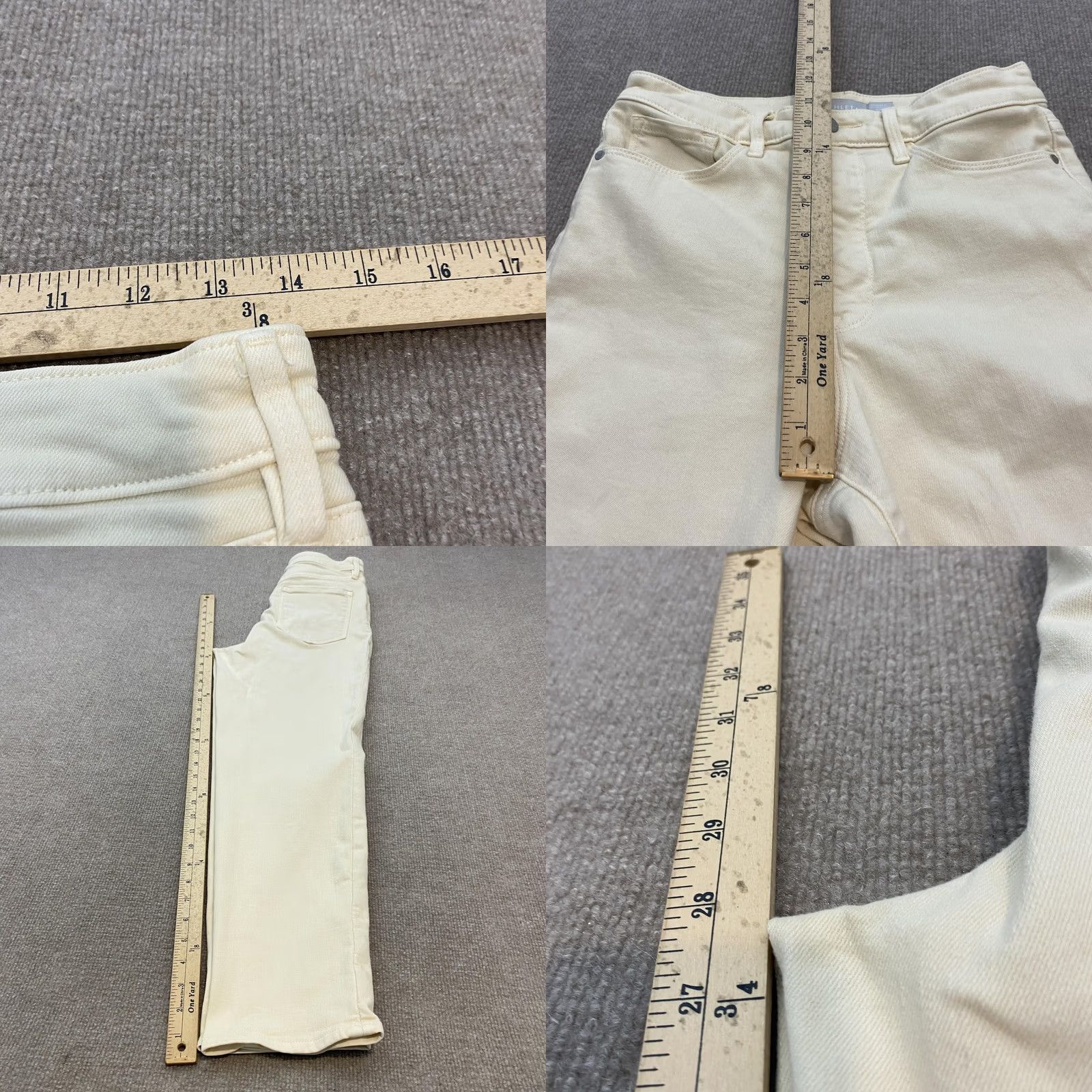 Athleta Athleta Jeans Womens 4 White Straight Light Wash High Rise Stretch Denim Size 27" / US 4 / IT 40 - 8 Thumbnail