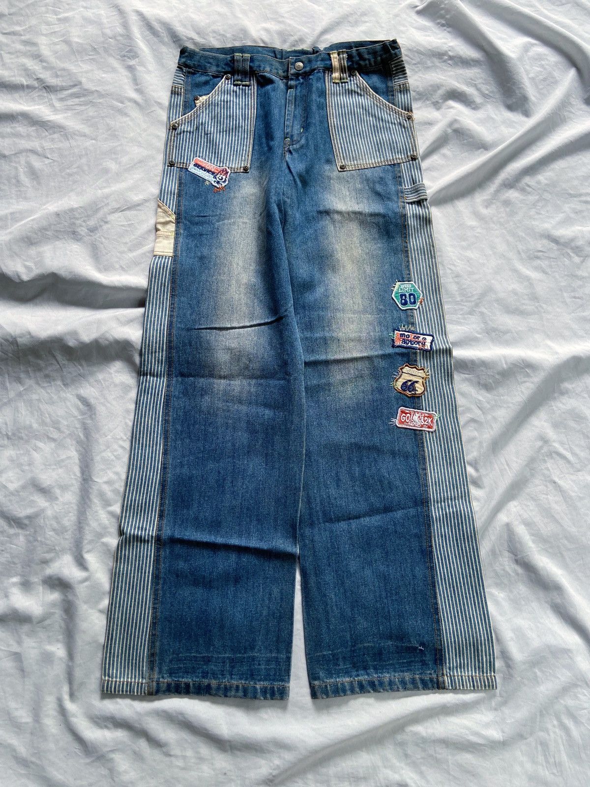 JAPANESE YOYO & NANA BAGGY DENIM PATCH WORK