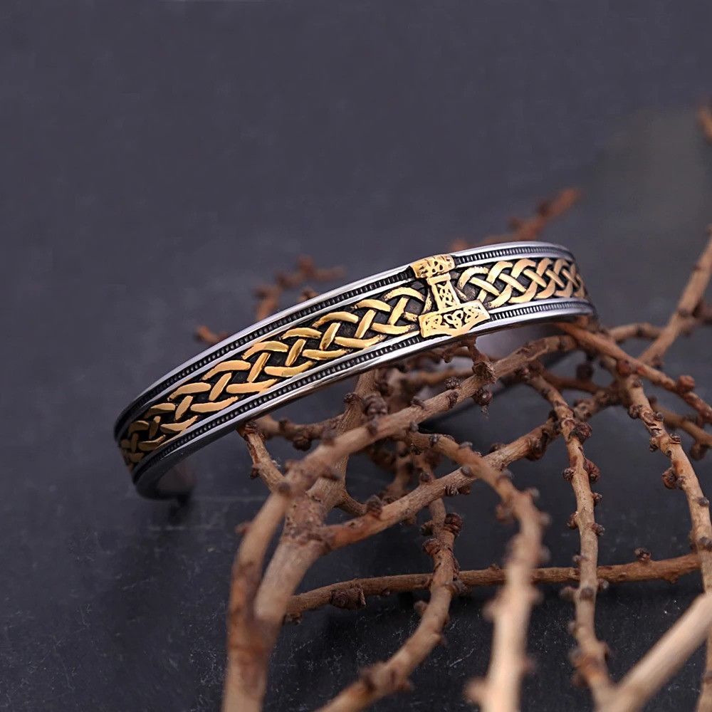 Vintage Nordic Viking Thor's Hammer Bracelet Size ONE SIZE - 1 Thumbnail