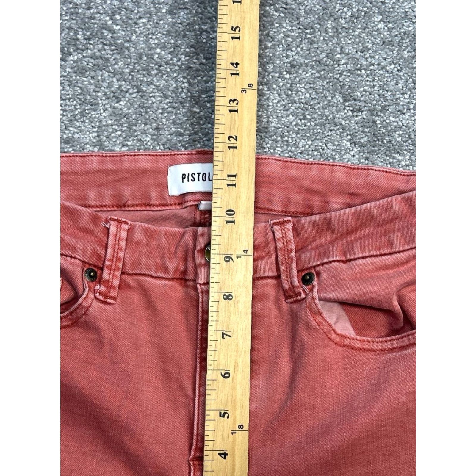 Pistola Pistola Drea Slim Straight Jeans Womens 28 Pink Cotton Scissor Cut Hem 282x5 Adult Women Regular Jeans Size 28" / US 6 / IT 42 - 4 Thumbnail