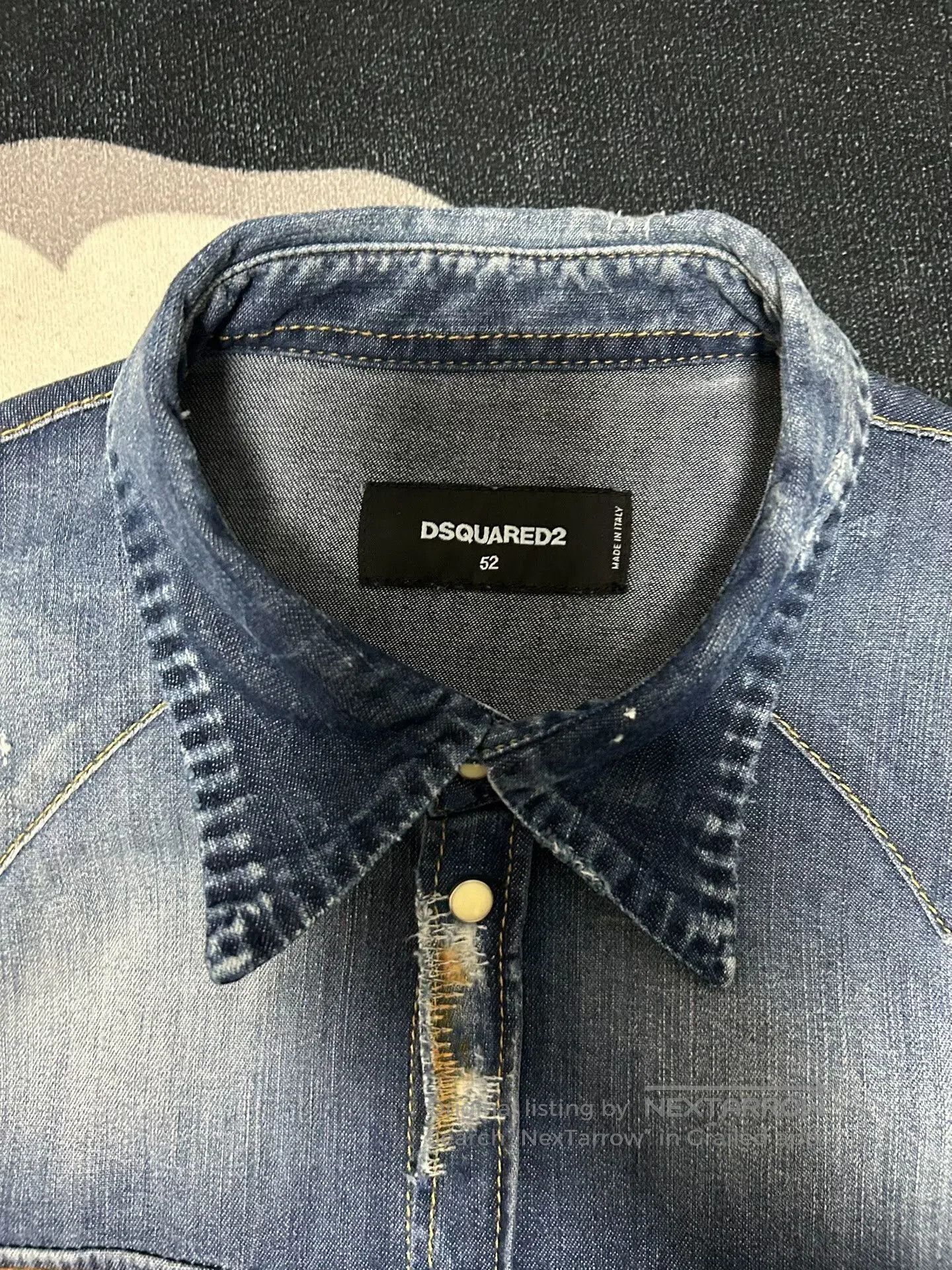 Dsquared2 dsquared2 Men's Denim Shirt with Unique Details. Size US L / EU 52-54 / 3 - 3 Thumbnail