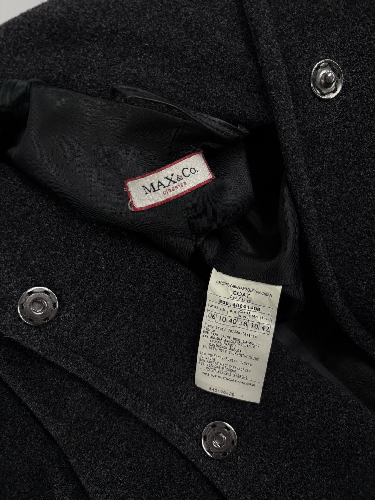 Max Mara Rare Max&Co Classics Wool Rabbit Silk Italy Oversize Beaver Winter Coat Jacket Trench Size M / US 6-8 / IT 42-44 - 13 Thumbnail